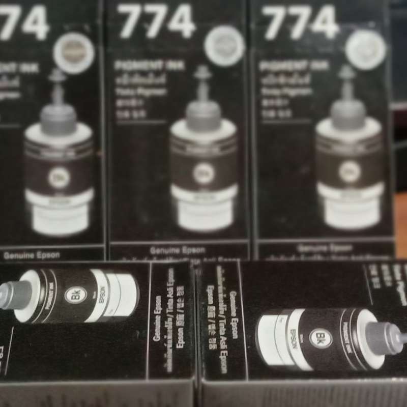 Jual TINTA EPSON 774 BLACK ORIGINAL M100,M200,M205,L1455 - Hitam di Seller  kampungtoner - Kota Surabaya, Jawa Timur | Blibli
