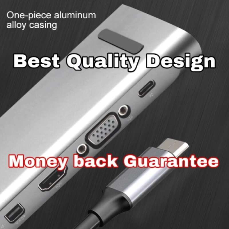 Jual USB TYPE C 11 in 1 hub HDMI VGA PD 