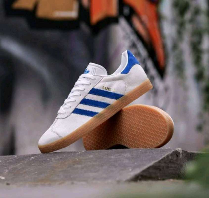 Jual SEPATU ADIDAS GAZELLE WHITE BLUE 