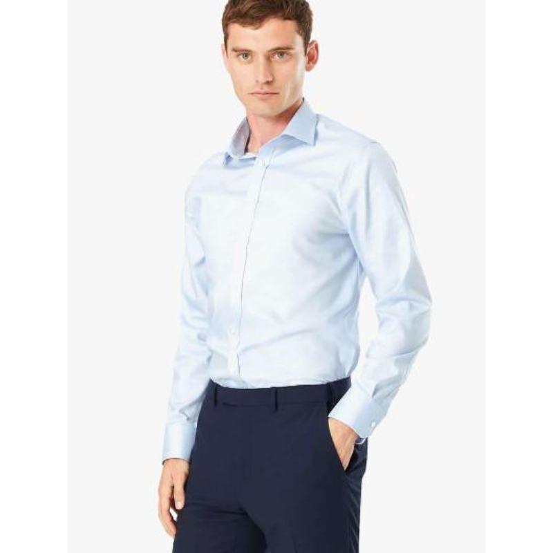 Slim Fit Non-Iron Cotton Twill Shirt di 