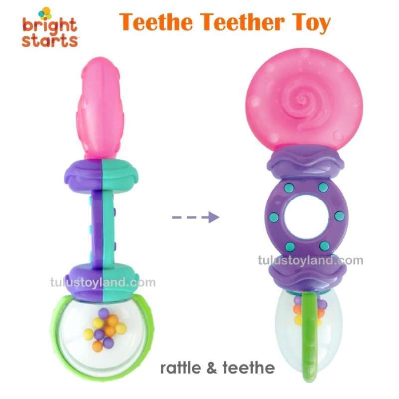 Jual Bright Starts Rattle Teether Toy Mainan Gigitan Bayi