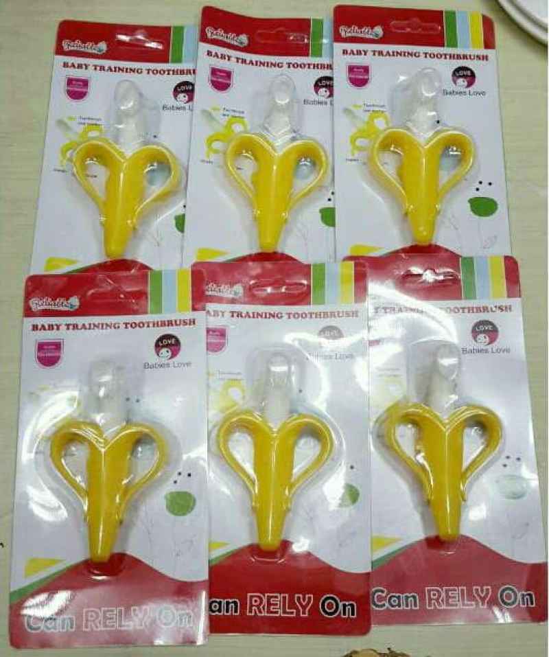 Jual Silicone Banana, Corn Teether And Tootbrush, Sikat Gigi Di