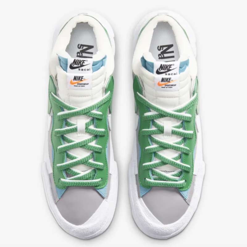 sacai blazer low green