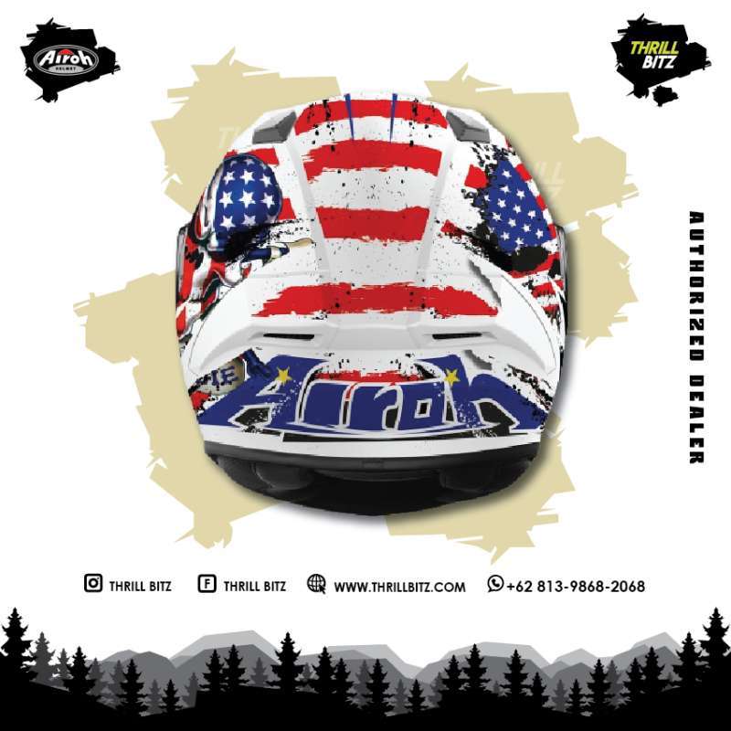 Jual Helm Airoh Valor Helmet Uncle Sam Matt Size M Di Seller
