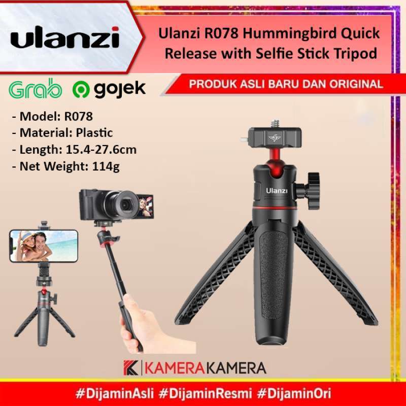 KameraKamera Ulanzi R078 Hummingbird Quick Release with Selfie Stick Tripod