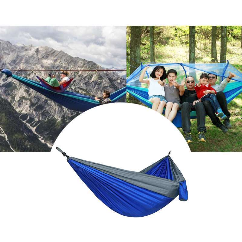 270x140CM Portable Parachute Hammock Nylon Double Swing Bed For Camping Hiking T 