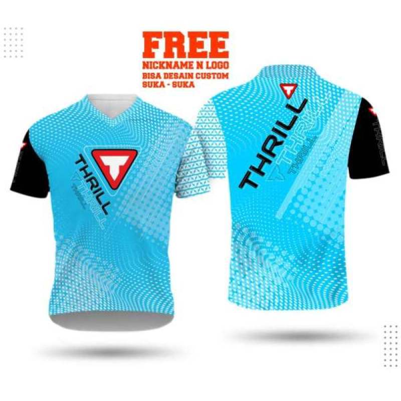 Kaos jersey sepeda mtb mountain road bike baju thrill