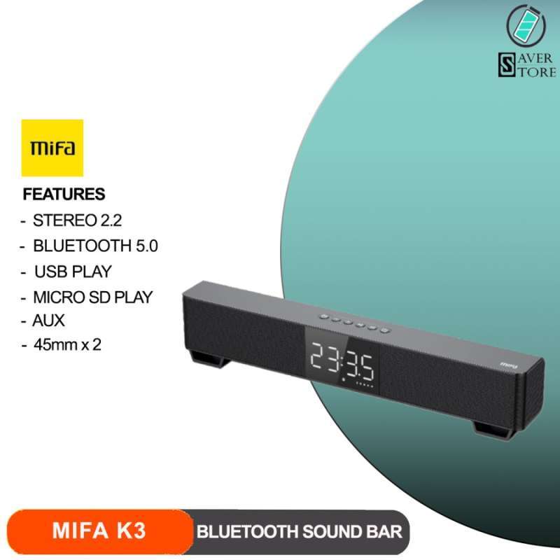 Promo Mifa K3 Soundbar Speaker Bluetooth Hitam Diskon 36 di