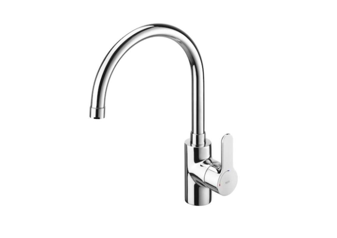 Kran Panas Dingin Kitchen sink mixer with swivel spout, Cold Start Roca L20  A5A8409C0V