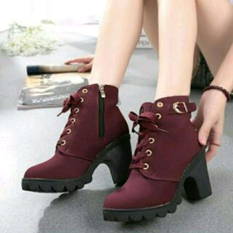 Jual Free Ongkir Sepatu Boots Wanita Sepatu Wanita Sepatu Boot Wanita Korea Sepatu Wedges Wanita Ziper Maroon 39 Di Seller The Grove Serua Kota Depok Blibli
