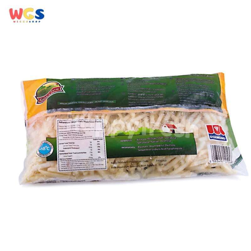 Golden Farm Potato French Fries Shoestring Frozen 1kg - Halal