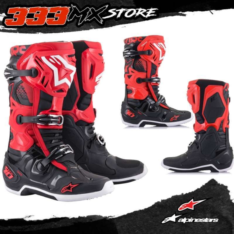 Jual BOOTS ALPINESTAR TECH 10 RED BLACK . SEPATU CROSS ALPINESTAR