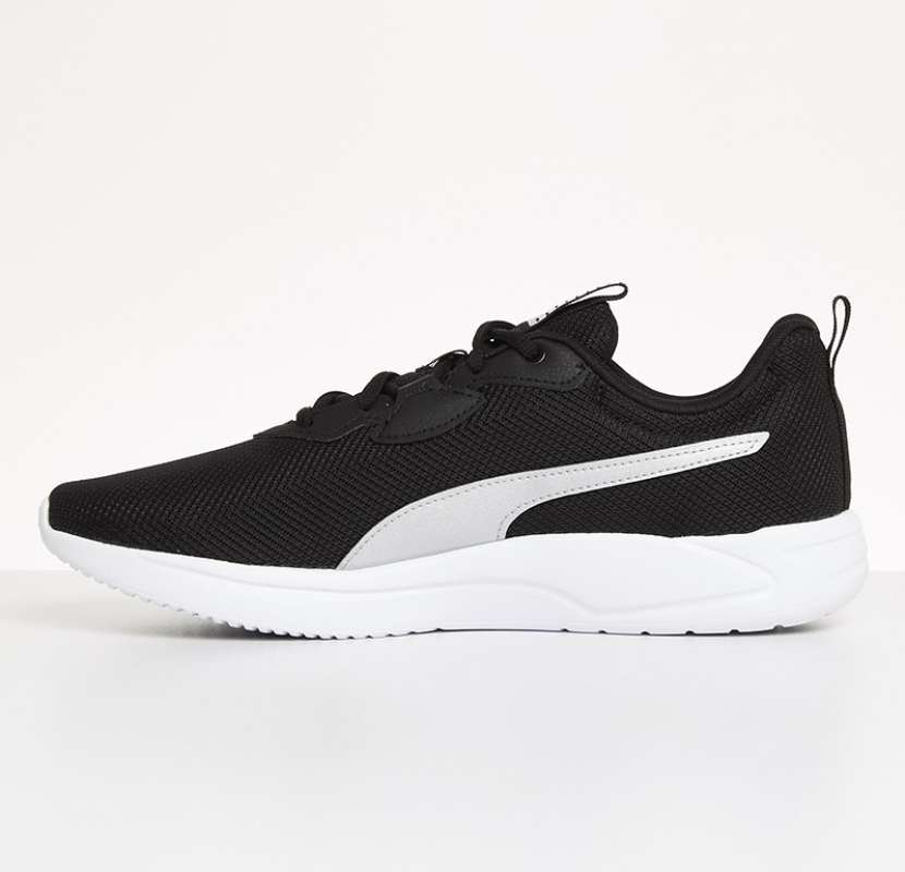 puma black white silver