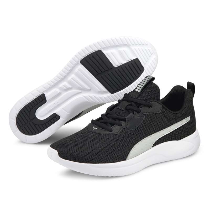 puma black white silver