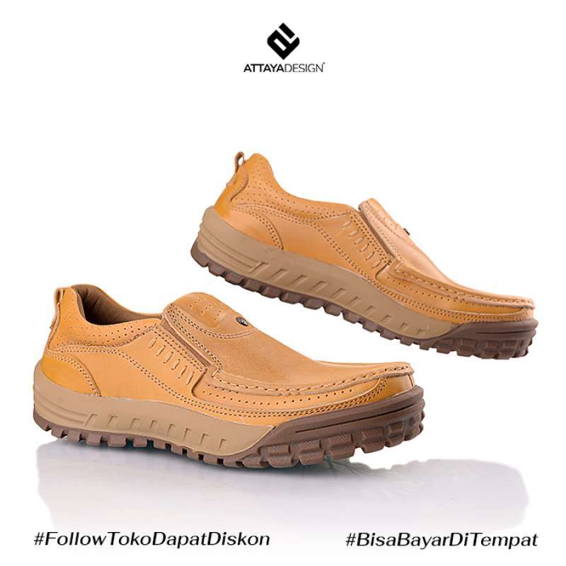 Jual ATTAYA DESIGN Sepatu Casual Pria Dewasa Kulit Asli Original