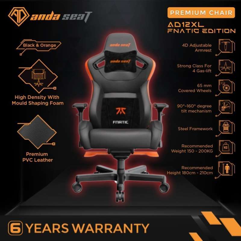 Anda seat fnatic edition premium gaming chair shop