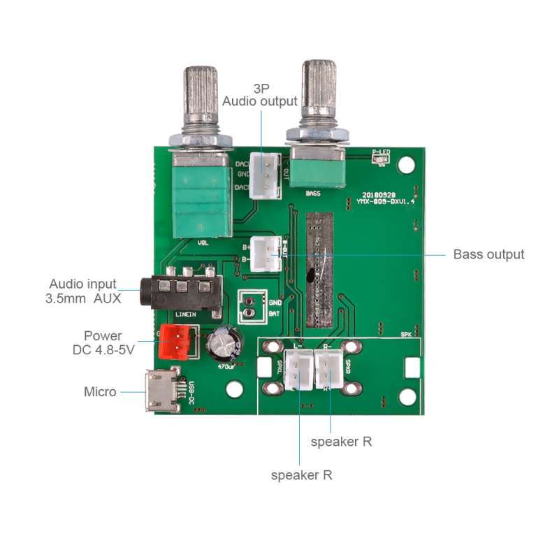 Mini 5v Bluetooth 5.0 5wx2+10w 2.1 