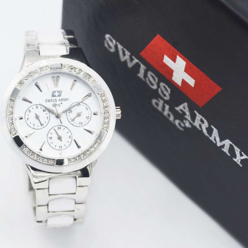 Jual ORIGINAL 100 Jam Tangan Wanita SWISS ARMY dhc Classic CRONO