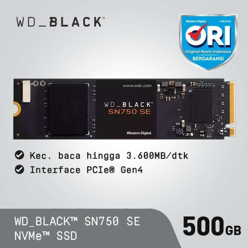 WESTERN DIGITAL WD BLACK SN750 SE 500GB M.2 2280 PCI.e Gen4 NVMe