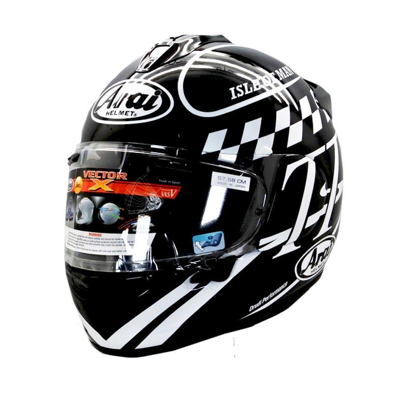 Jual Arai SNI Vector X Classic TT Helm Full Face Black di Seller