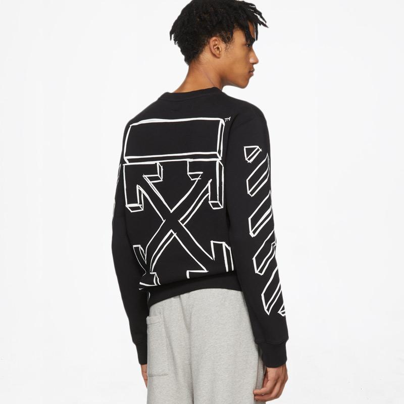 off white diagonal arrows crewneck