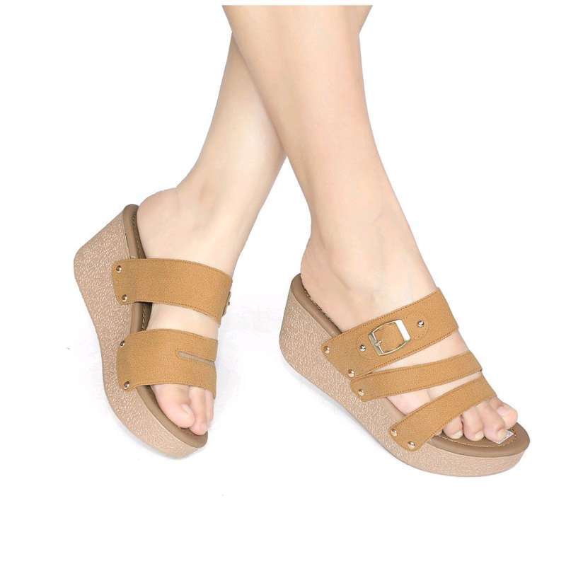 Sandal Wedges Wanita Casual L08