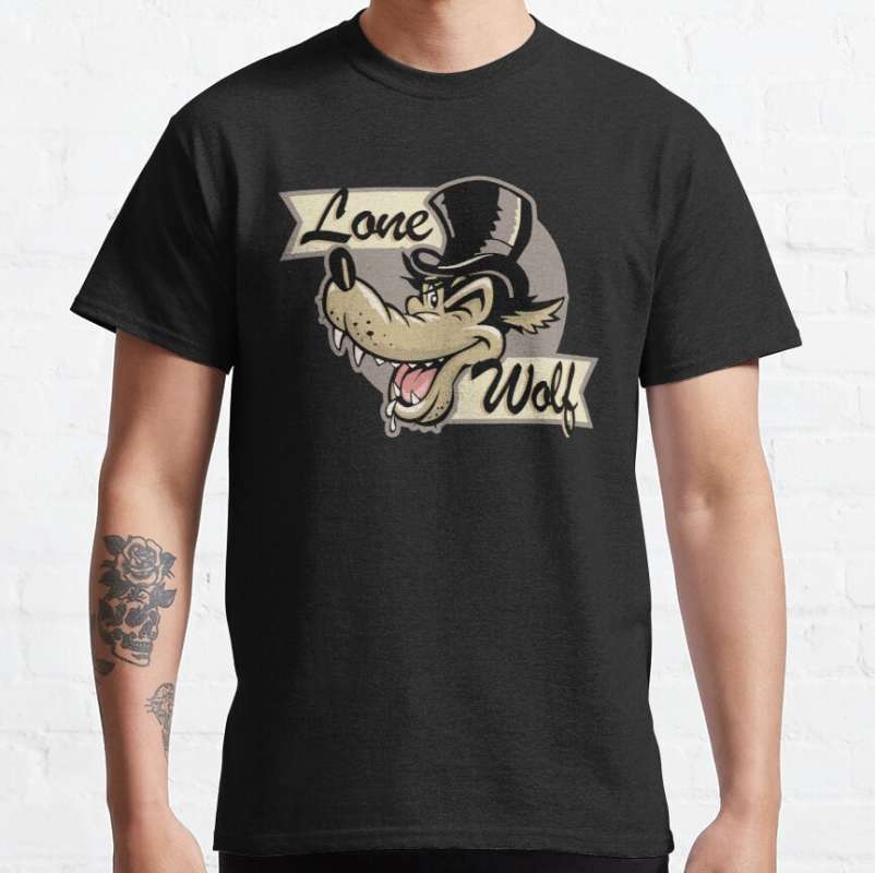 Promo Kaos Lone Wolf Shirt, Sticker 