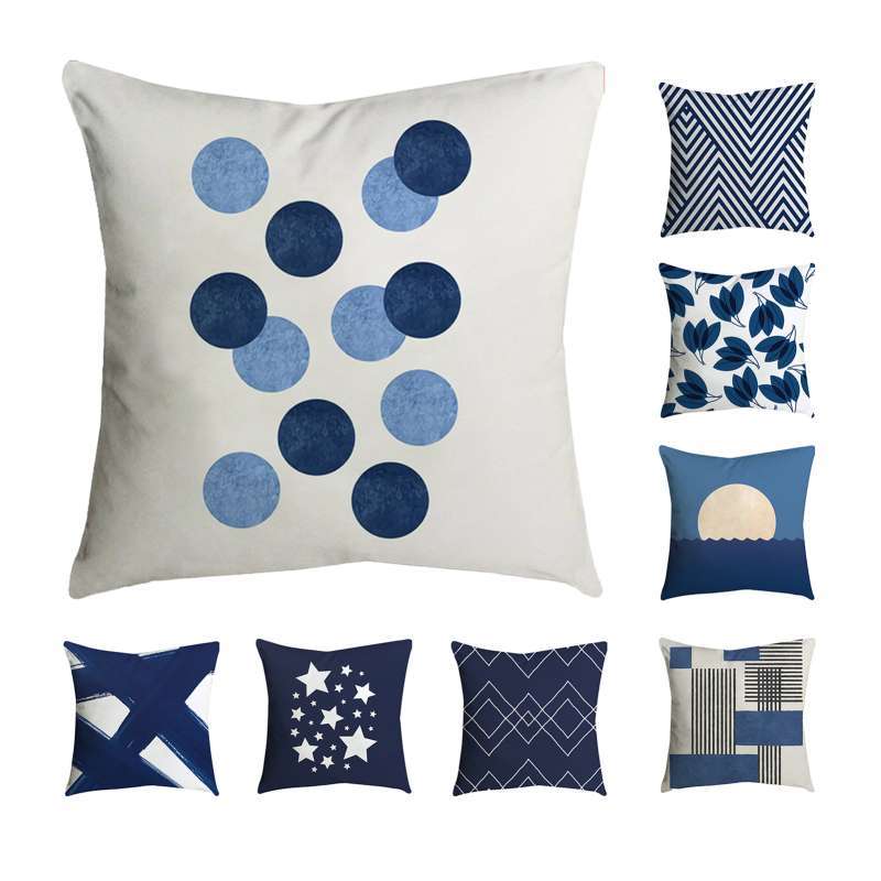 small navy cushion