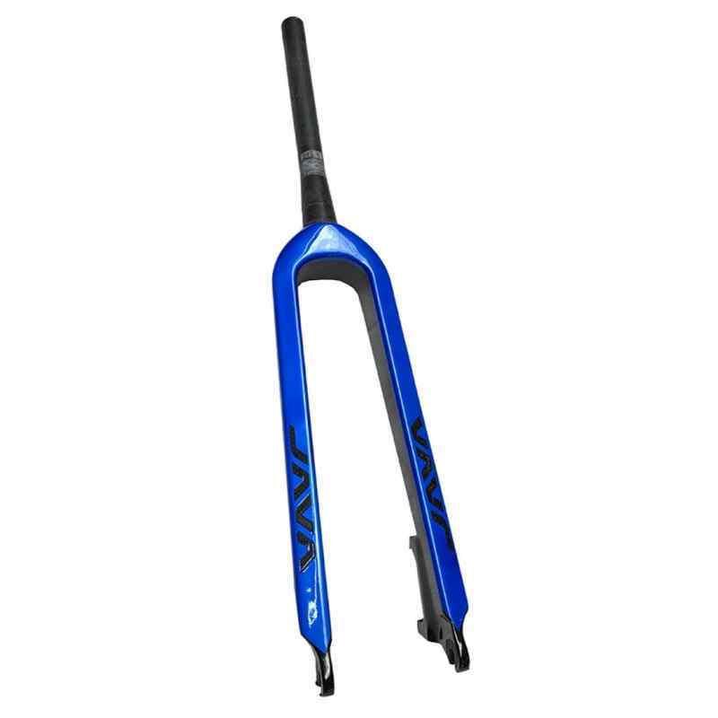 Jual Java Fork Carbon Rigid Tappered Disc Brake Black Blue di