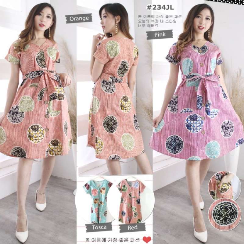 Midi dress batik modern 2025