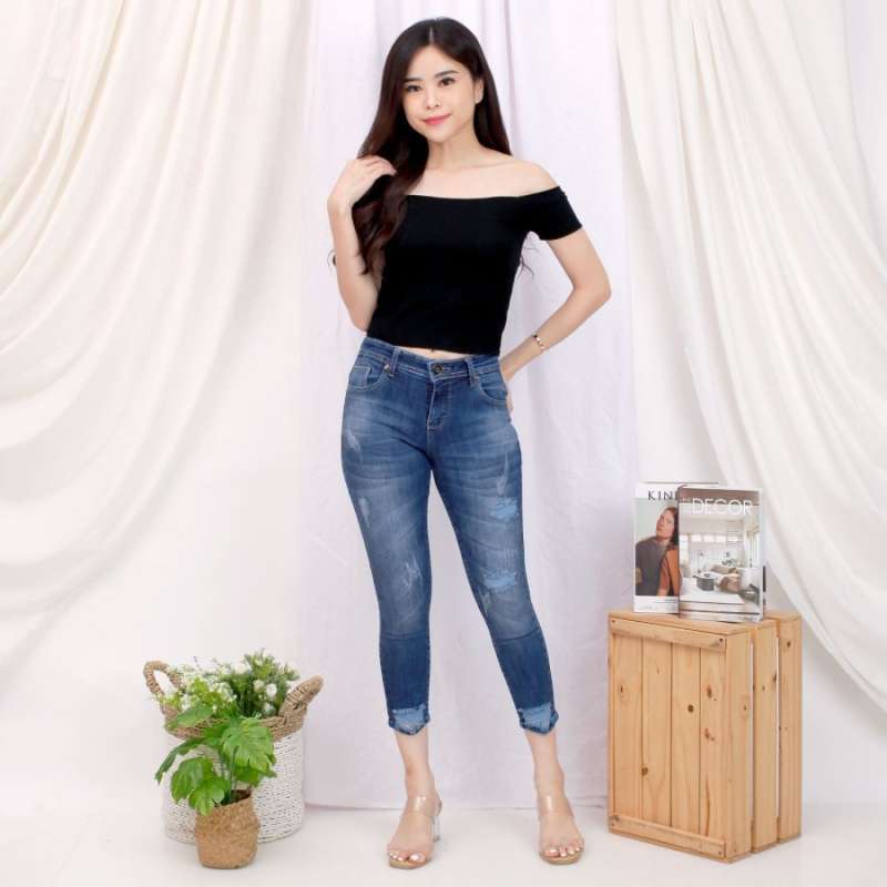 9 Celana Cewek Ripped Jeans DJ Size 