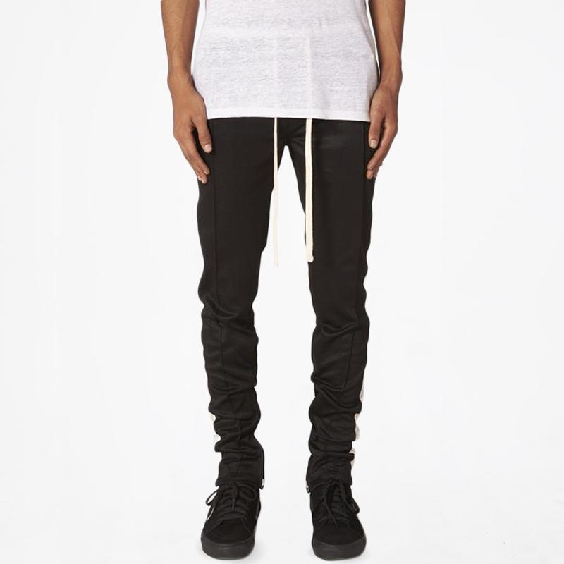 mnml track pants black white