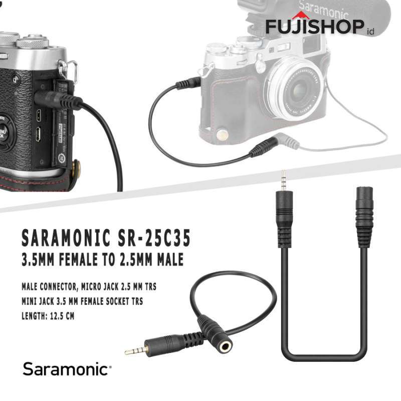 Promo Saramonic Sr-25c35 Microphone Adapter Cable Female To