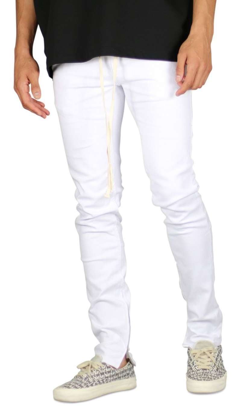 Promo Hyper Denim White Zipper Pant 