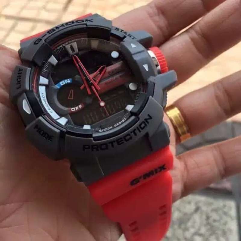 Jual G-SHOCK GBA-400 G'MIX MERAH ABU di 