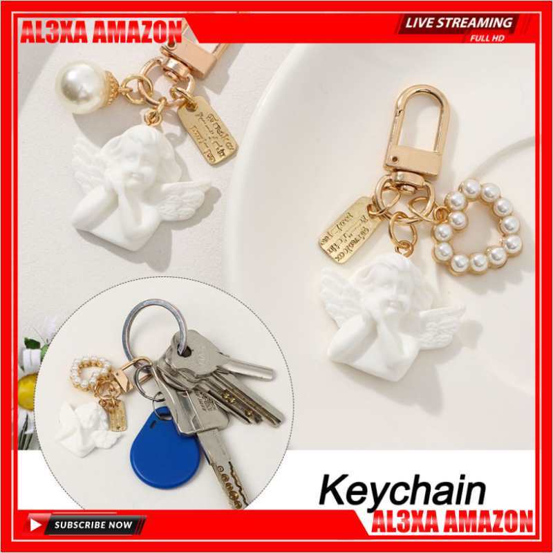 Promo Cute Keychain Charms Heart Key 