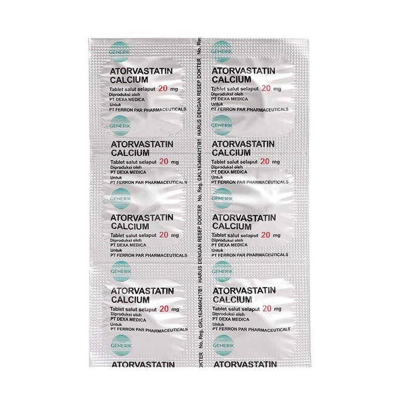 dexa medica atorfastatin calcium 20 obat resep dokter 6 tablet 1 strip