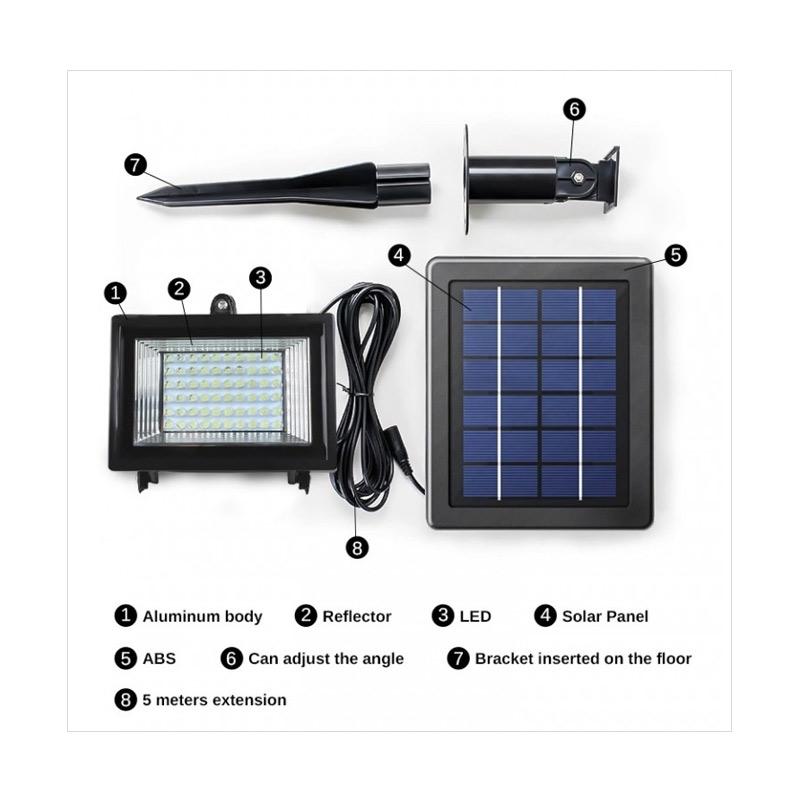 tokuniku sl 30a waterproof solar outdoor garden spotlight 30 led 180 lumens
