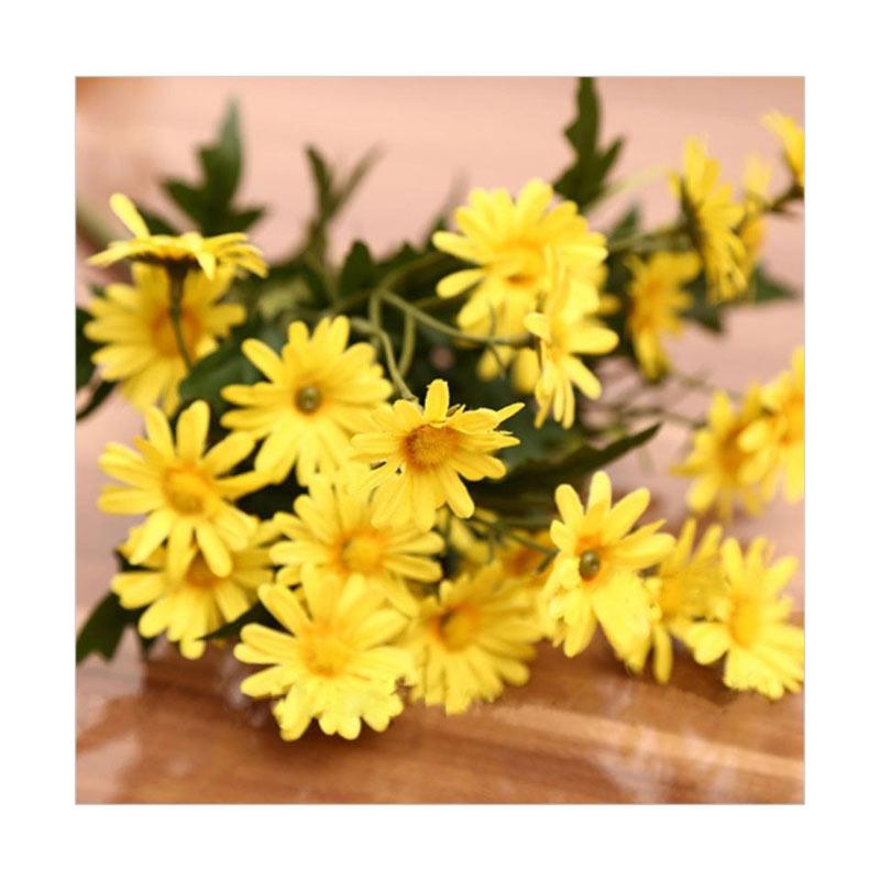 bluelans artificial daisy flower plant outdoor indoor wedding decor 1 bouquet 9 heads