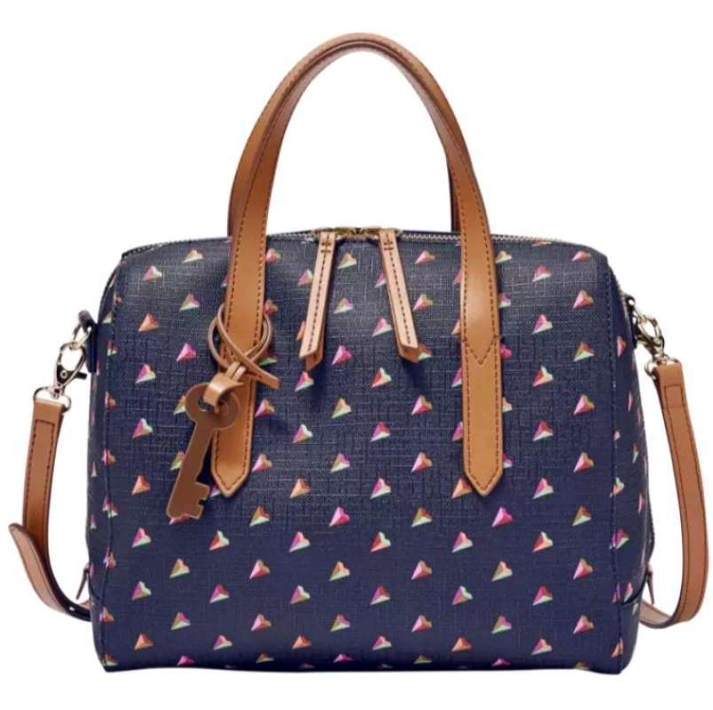 Fossil sydney 2024 satchel blue multi