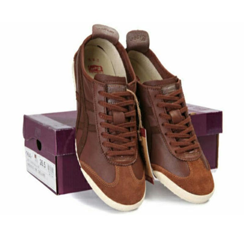 Onitsuka tiger brown sales leather