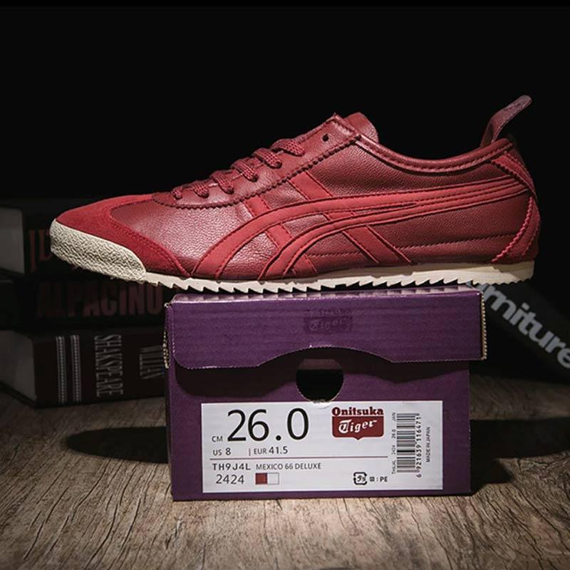 Jual Onitsuka Tiger Mexico 66 Deluxe Made In Japan Leather Sheep Original Sepatu Lari Unisex Maroon Online Oktober 2020 Blibli Com
