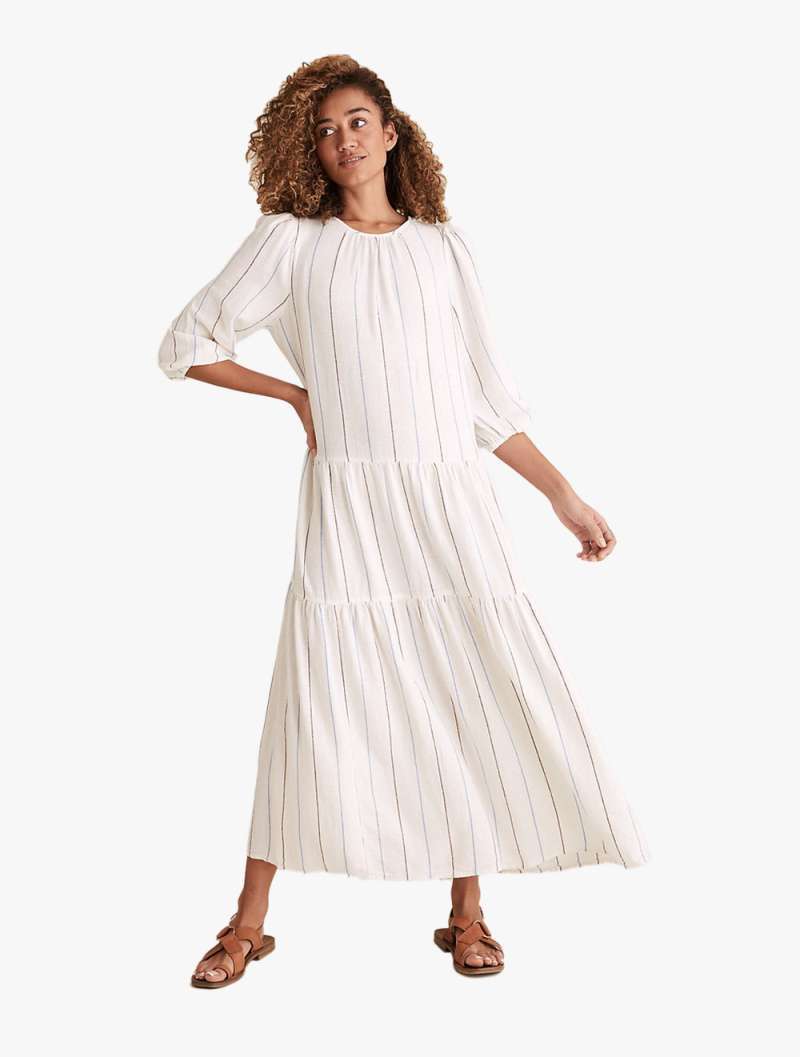 midaxi tiered dress