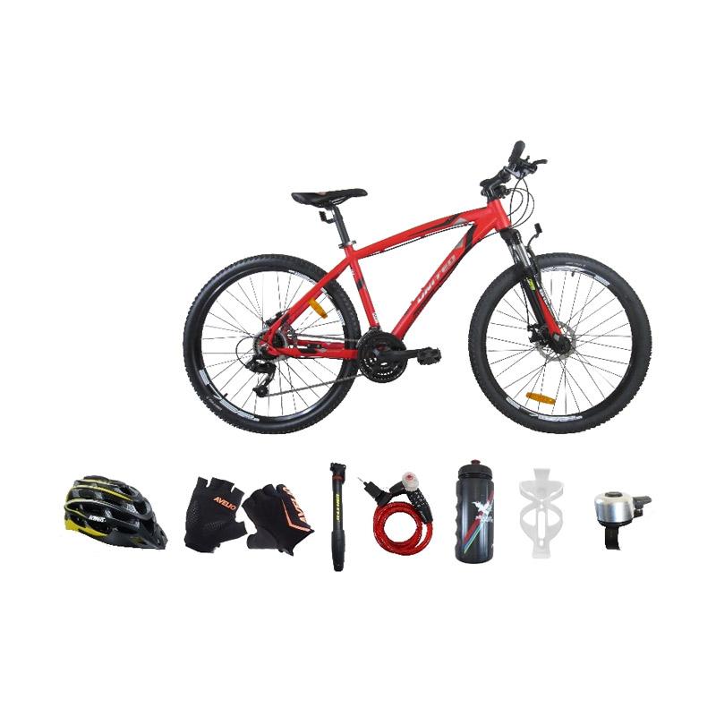 Jual United Detroit 1 Sepeda Mtb With Aksesoris 7 Pcs Merah