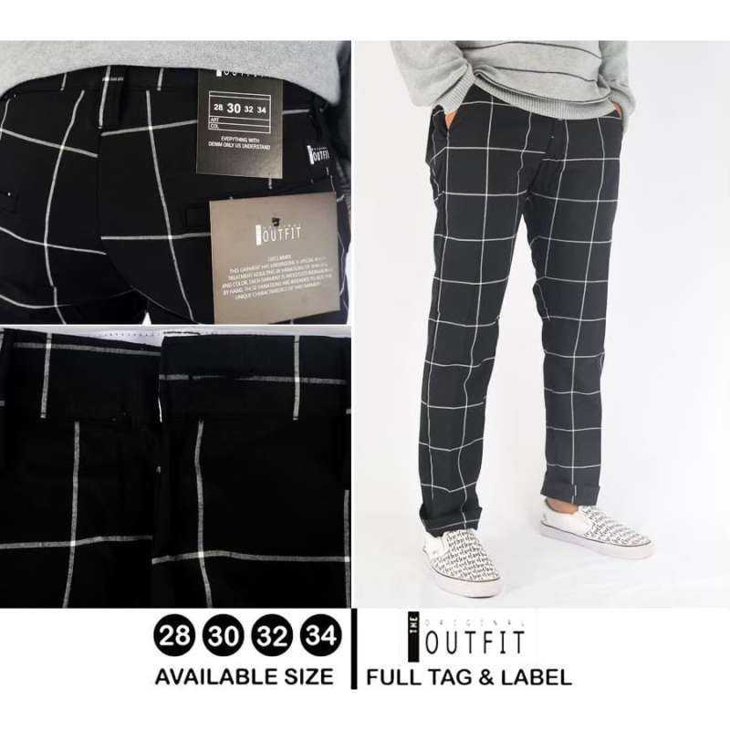 Promo Plaid Men Pants / celana plaid 