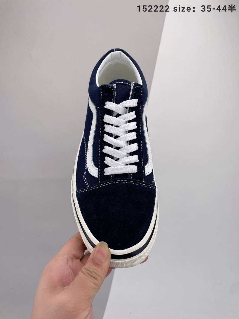 navy blue and grey vans