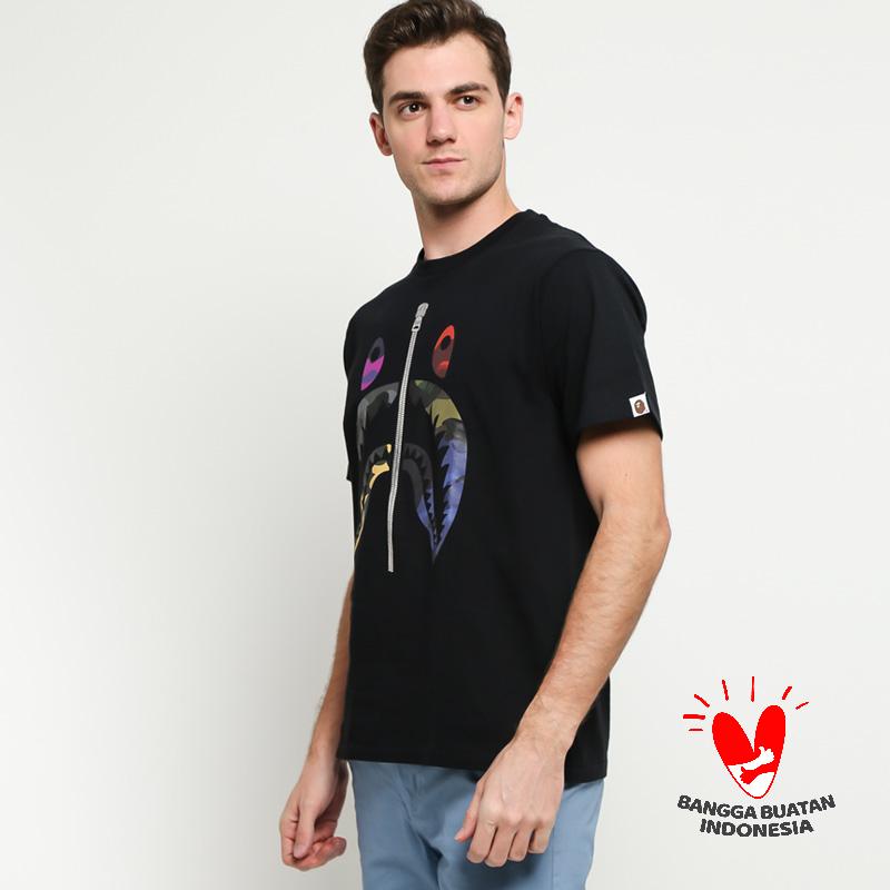 bape mix camo shark tee