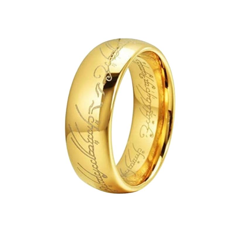 Jual Lila Ct80 Lord Of The Ring Cincin Couple Titanium Gold Size 6 Online Januari 2021 Blibli