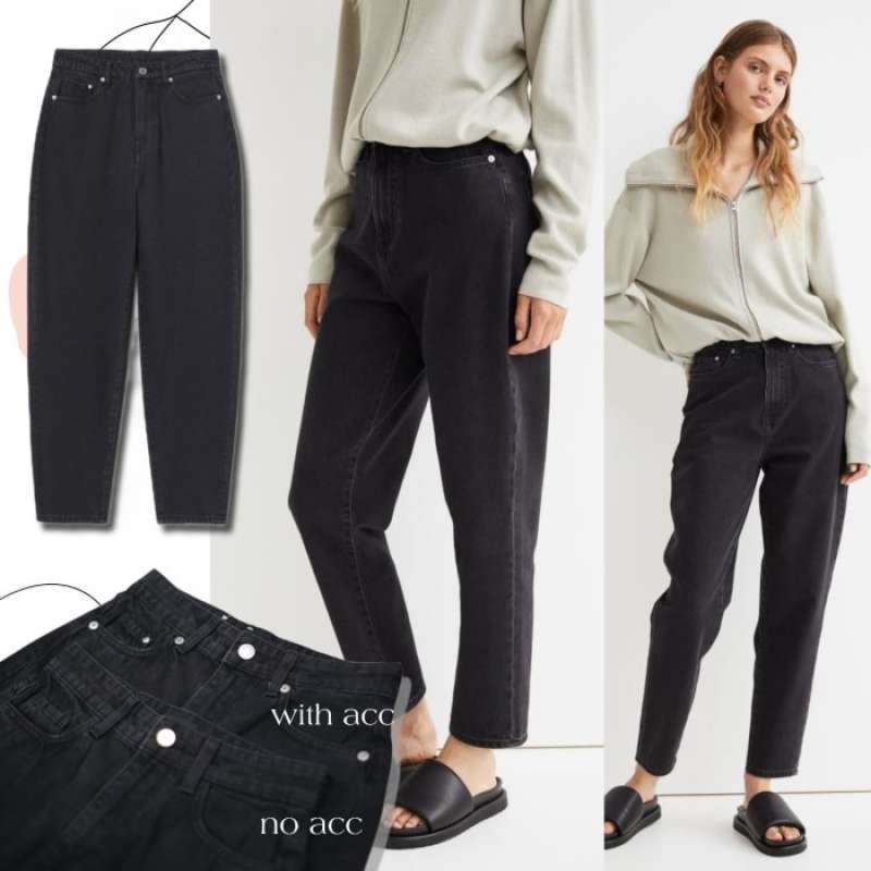 Gratis Ongkir Rr197 Hm Loose Mom Jeans 