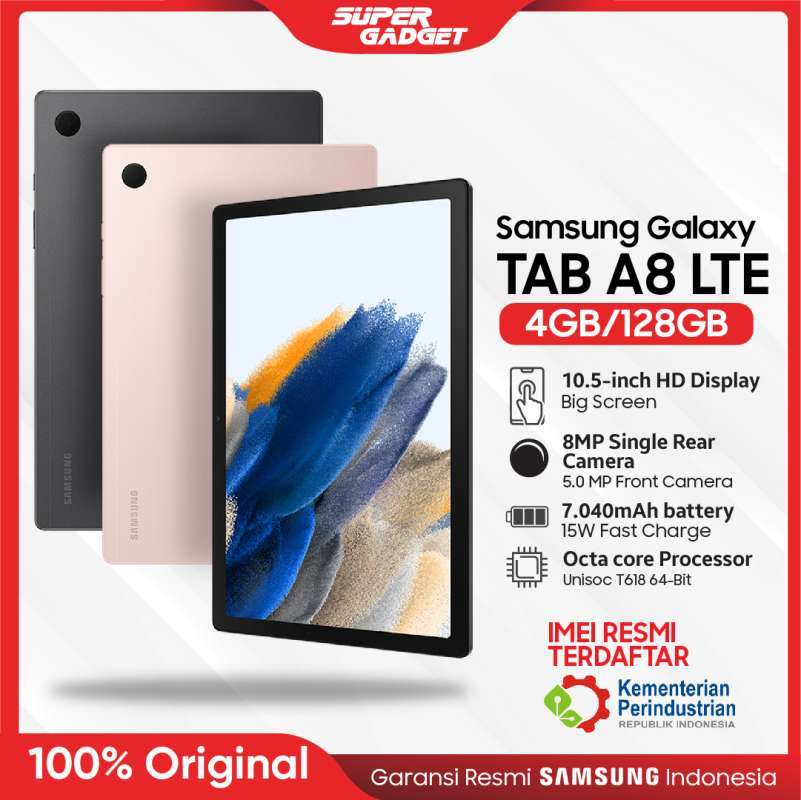 Jual Samsung Galaxy Tab A8 LTE 4/128 GB RAM 4 ROM 128 Tablet Android Murah  Original - Pink Gold di Seller Super Gadget - Sumur Batu, Kota Jakarta  Pusat